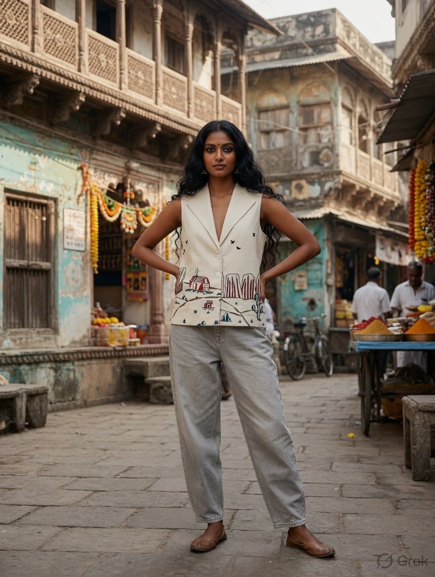 Off-white Vintage Embroidered Waistcoat