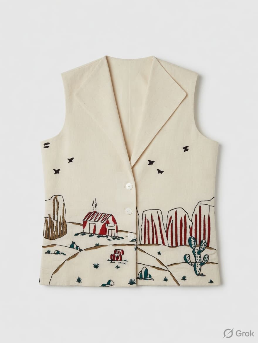 Off-white Vintage Embroidered Waistcoat