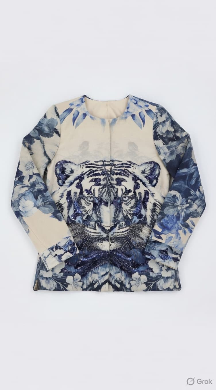 Tiger Embroidered Coat