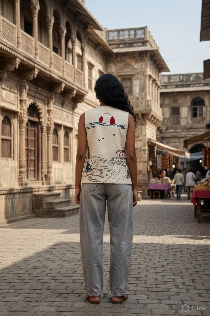 Off-white Vintage Embroidered Waistcoat