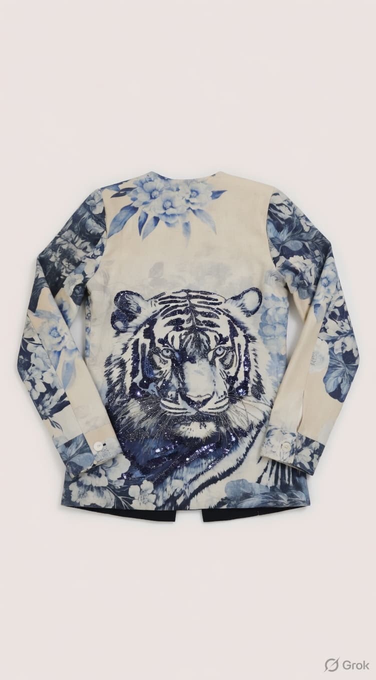 Tiger Embroidered Coat