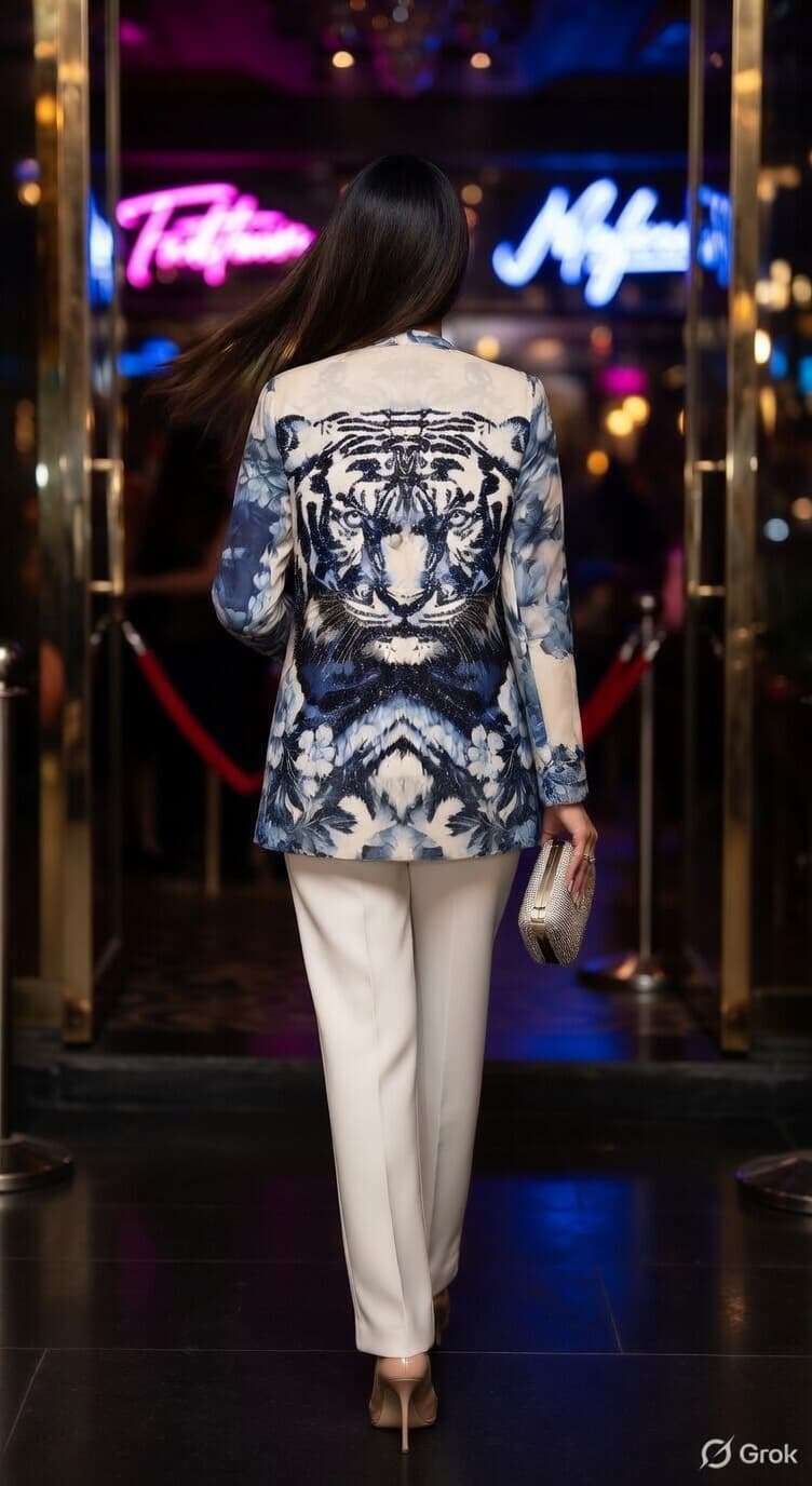 Tiger Embroidered Coat