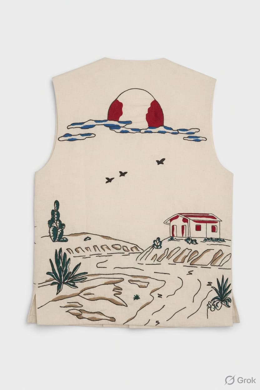 Off-white Vintage Embroidered Waistcoat